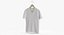 T Shirt Hanging Male V Neck White Blank and Banded Heather