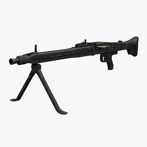MG-3 Machine Gun Low Poly