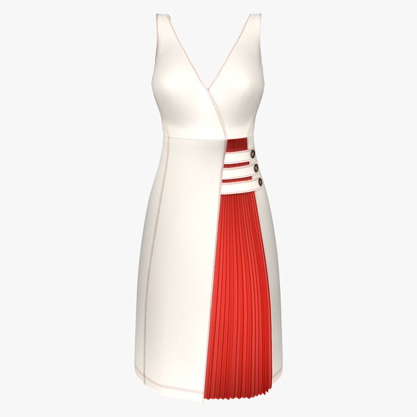 3D Two Tone Coctail Dress model