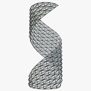 3D Pyramidal Structural SciFi Cylinder