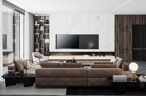 3D Modern living room