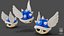 3D Mario Bros Koopa Shell Wings  Blue model