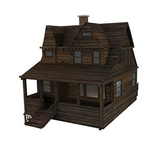 3ds max wood house