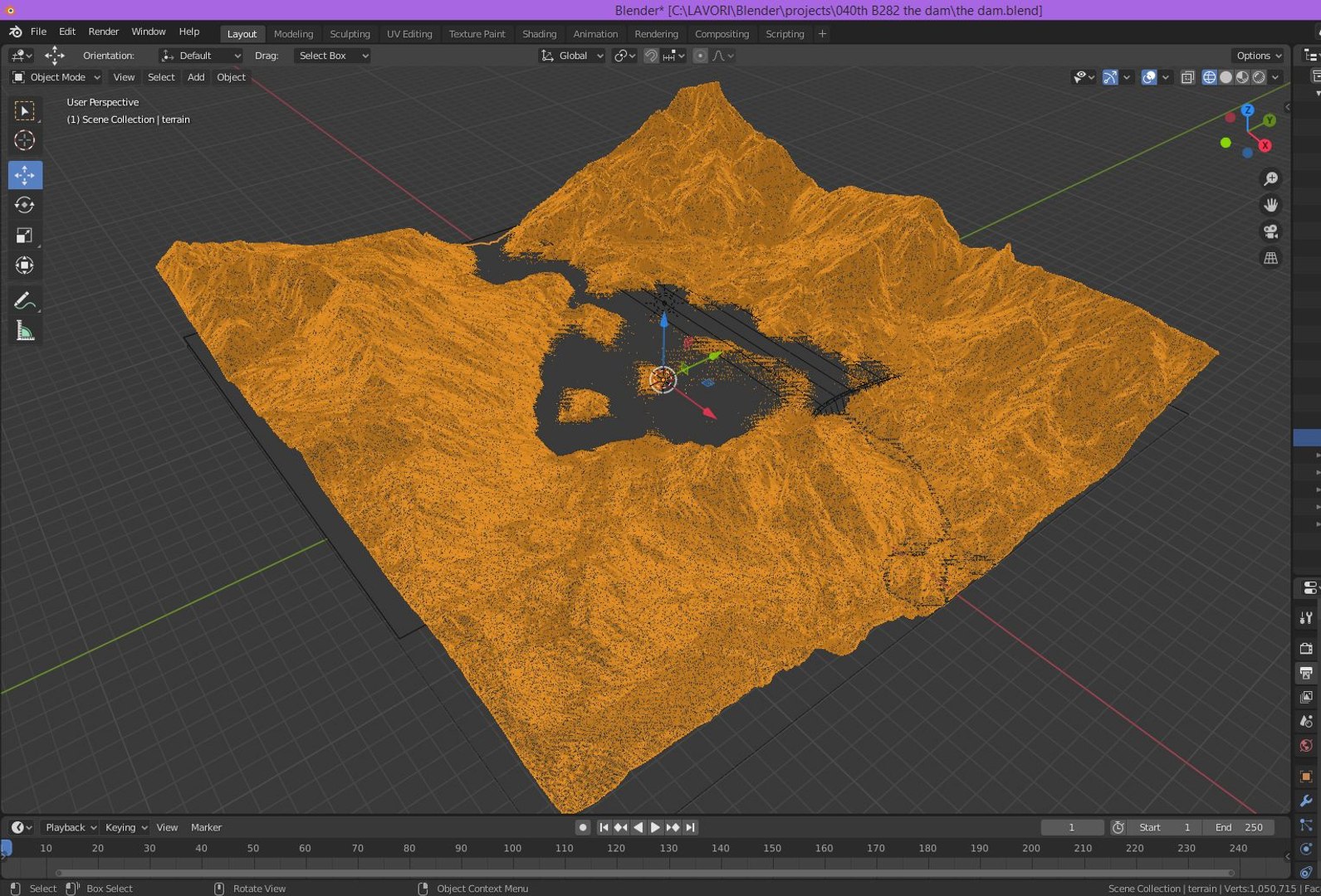3D Lake Dam Blender Model TurboSquid 1615260