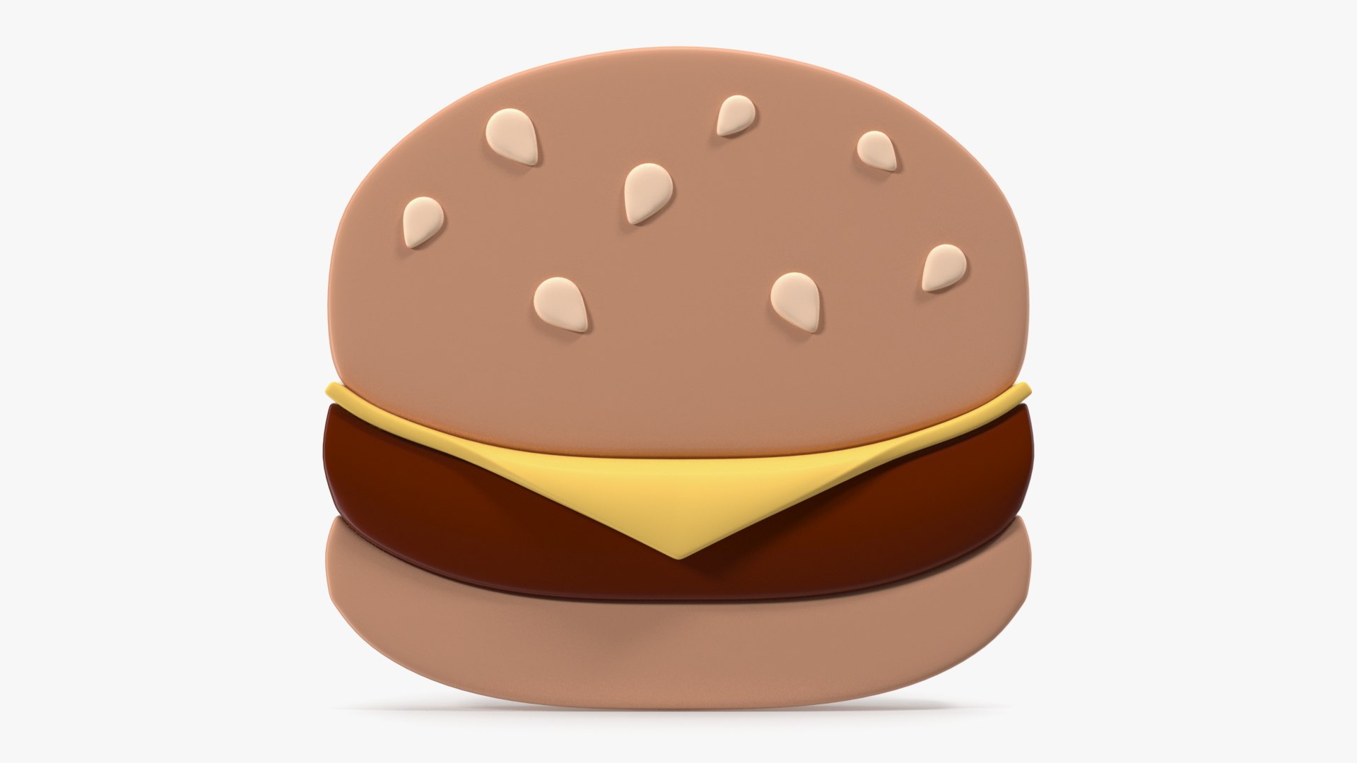 Hamburger Emoji 3D model preview