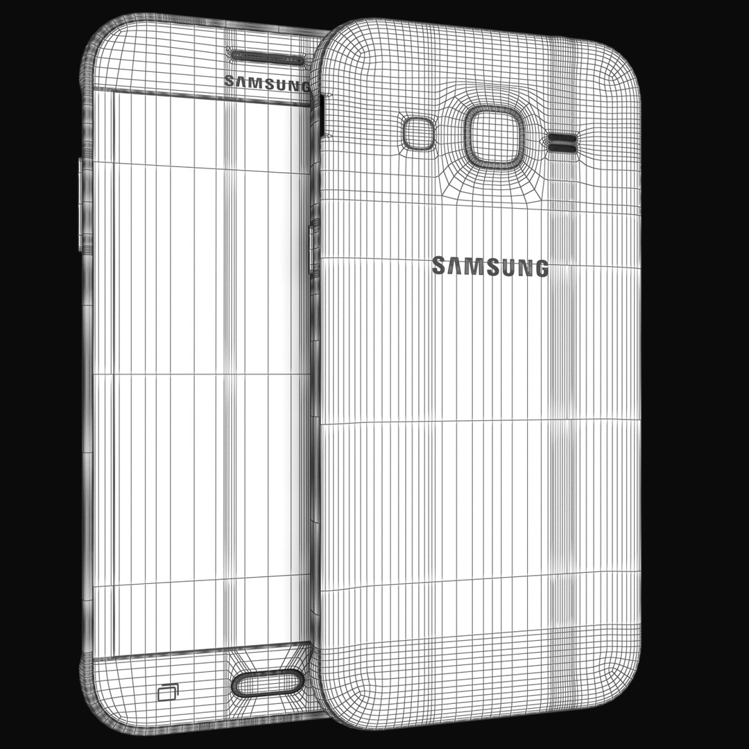 3d Samsung Galaxy J3 Gold Model