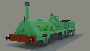 3d max steam locomotive