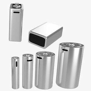 Battery Cells with Type C USB 3D model
