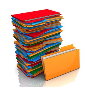 stack folders 3d model