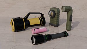 3D Flashlight Pack model