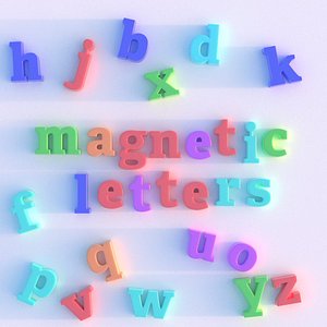 magnetic letters 3d model