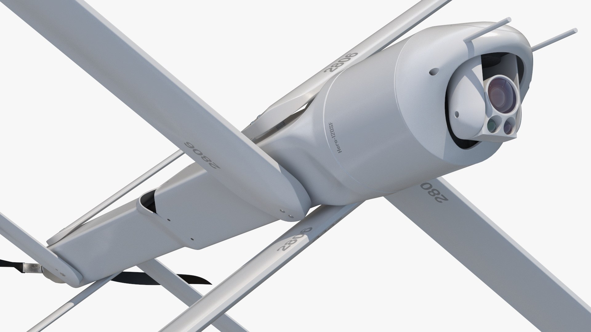 3D Portable Military Drone Launch System With UAV In Flight ...