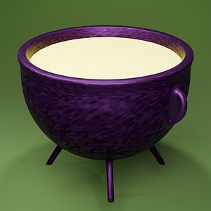 Old Witch Cauldron 3D