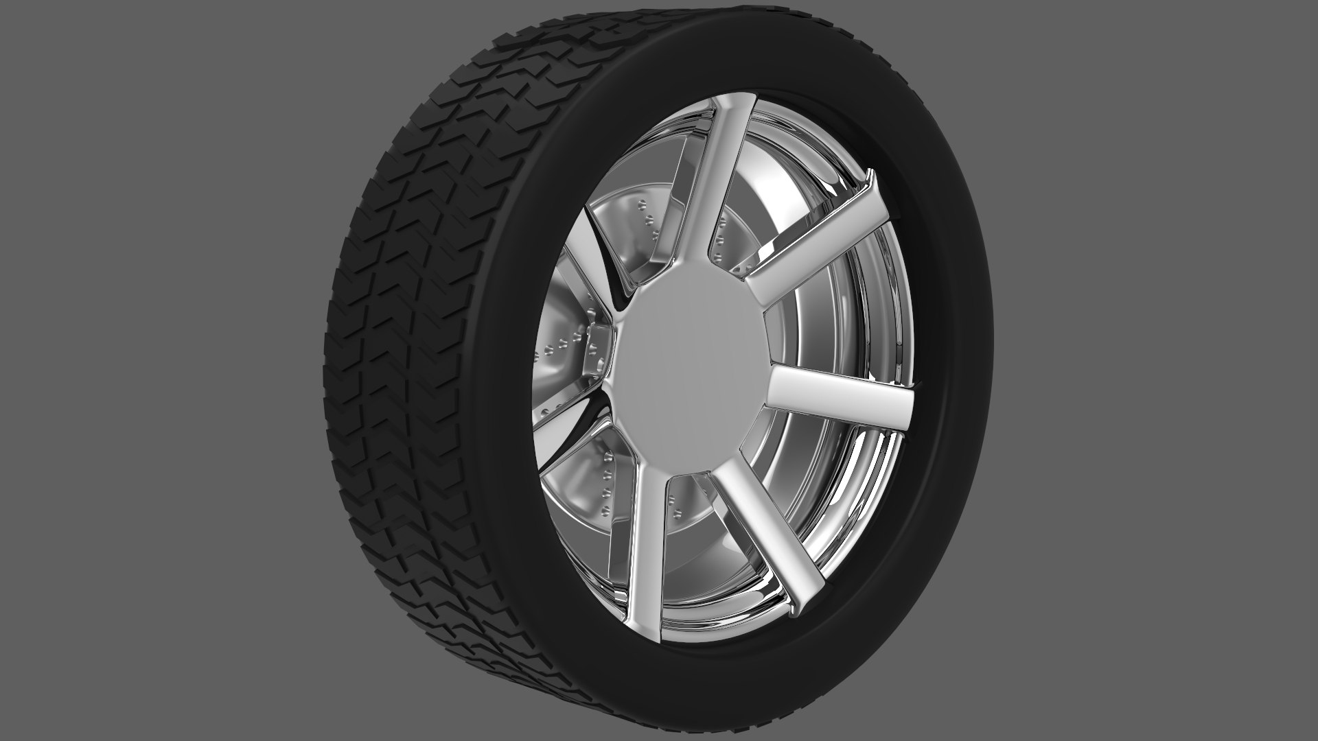 Simple Chrome Wheel 2 3D Model - TurboSquid 2388507