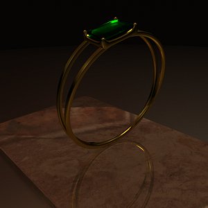emerald ring 3D model
