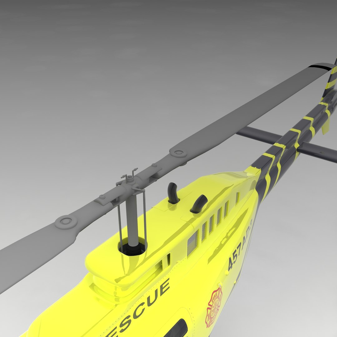 3d Model Of 206 Jetranger Helicopters