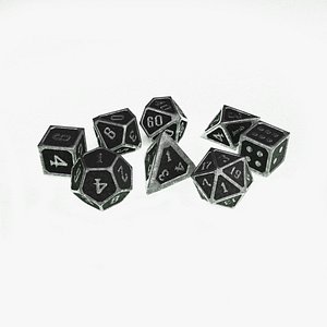 ETB Metal Dice Collection Game Ready Low Poly PBR Low-poly