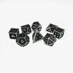 ETB Metal Dice Collection Game Ready Low Poly PBR Low-poly
