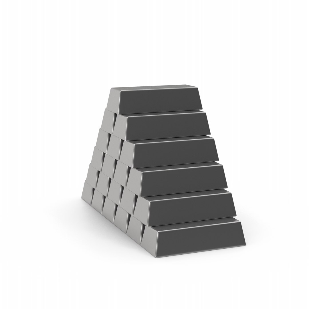 Stacked Silver Bars 3D Model - TurboSquid 2155007