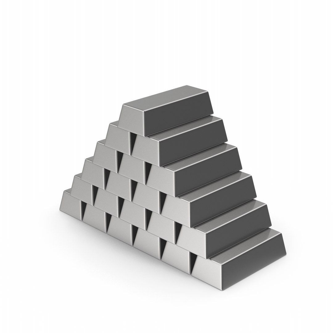 Stacked Silver Bars 3D Model - TurboSquid 2155007