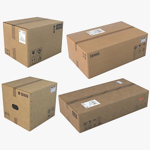 3D Cardboard Boxes New UHD