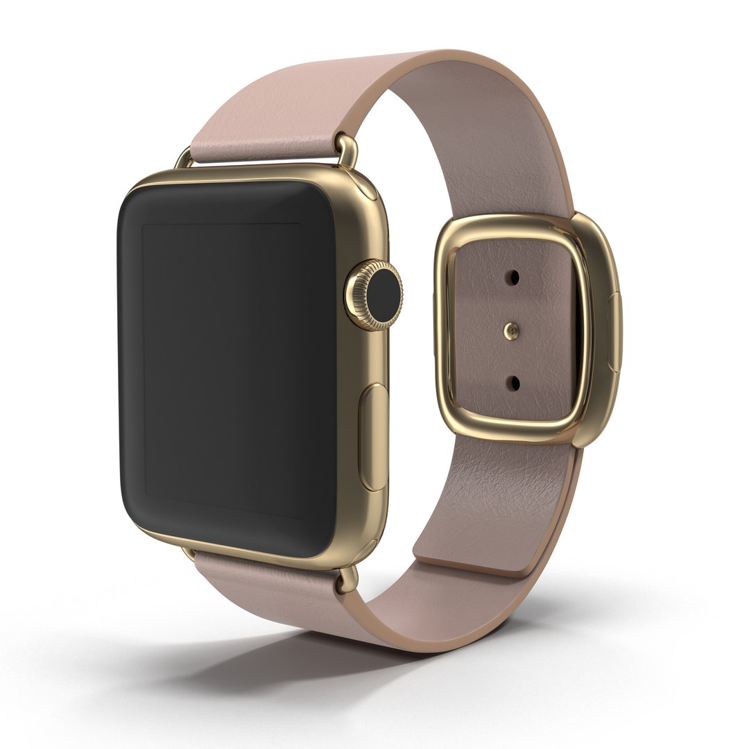 Apple Watch 42mm Soft Pink Leather 3D model preview