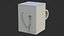 Modelo 3D de máquina de lavar roupa, pronto para jogos, baixa poligonagem, texturizado com PBR, mapas 4K, recurso para Unity, Unreal, VR e AR.