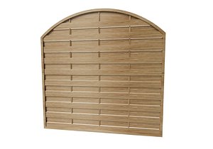 Arc wooden fence 3D