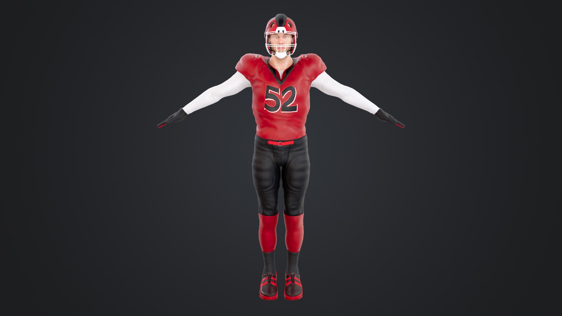 3D American Football Player Model - TurboSquid 2376313