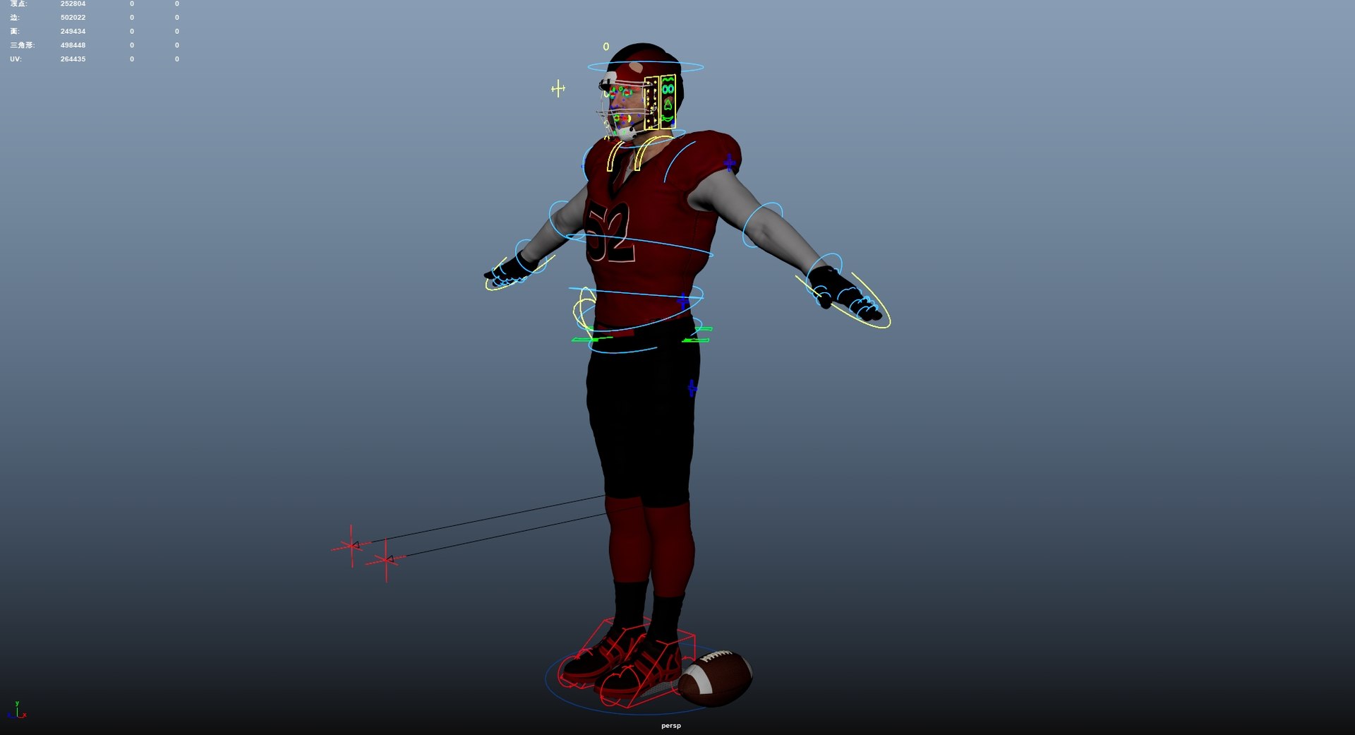 3D American Football Player Model - TurboSquid 2376313