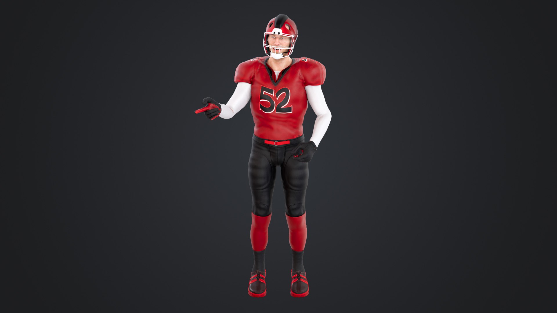 3D American Football Player Model - TurboSquid 2376313