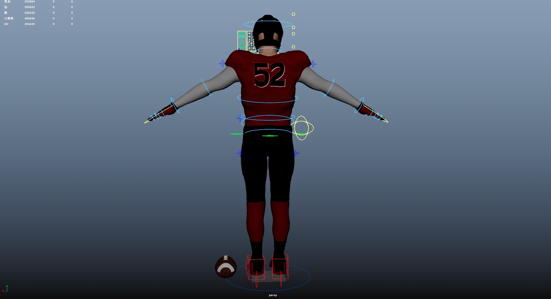 3D American Football Player Model - TurboSquid 2376313