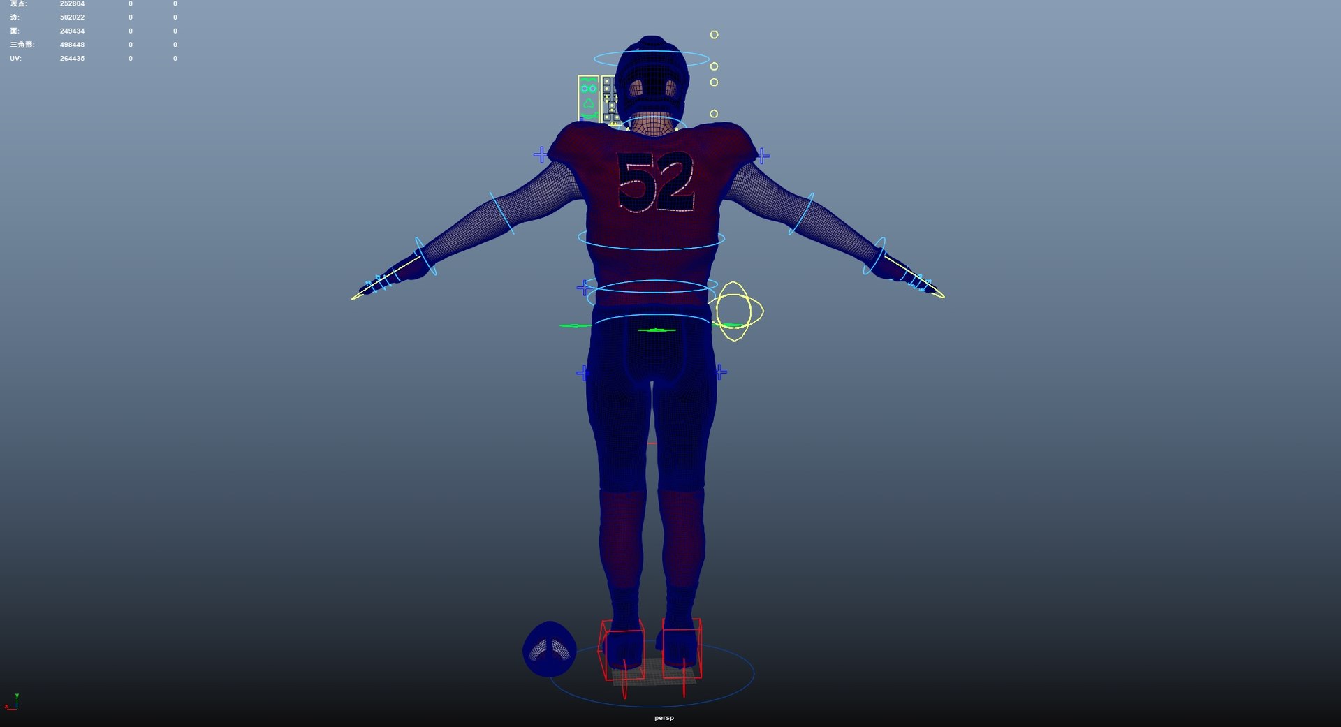 3D American Football Player Model - TurboSquid 2376313