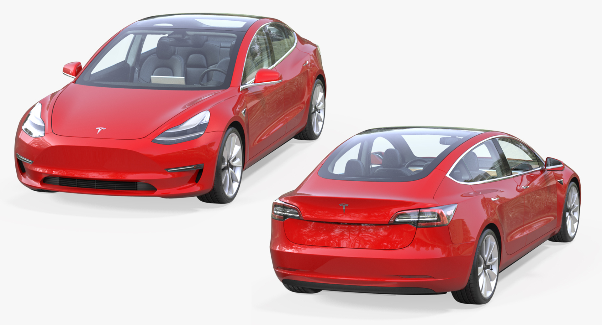 3D tesla rigged cars 2 - TurboSquid 1284031