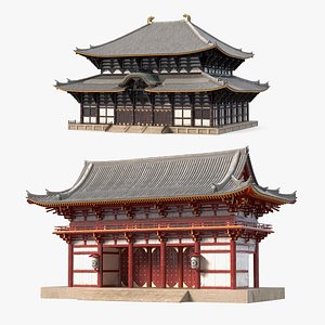 3D model Asian Buildings Collection