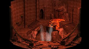 castles lava volcanoes underground 3D model