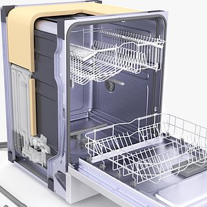 dishwasher infographic graphi 3D model
