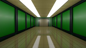 Sci Fi Corridor Apartment 3D model