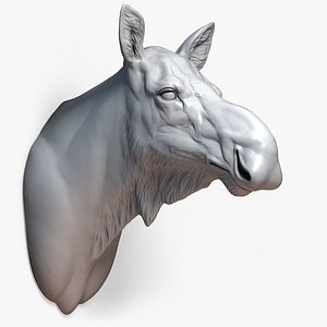 Moose Elk Head Sculpture Antlerless