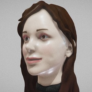 3D female head model