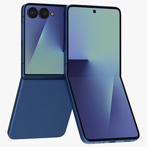 3D Samsung Galaxy Z Flip 7 Blue Shadow model