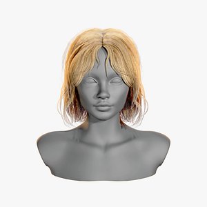 Game Hair Bob Real-Time EU4 Low-poly 3D model 3D model