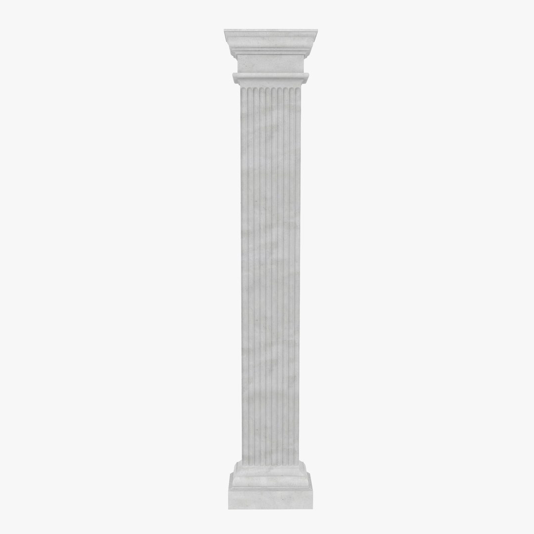 Pilaster Doric Greco Roman 3 3D Model 3D model preview