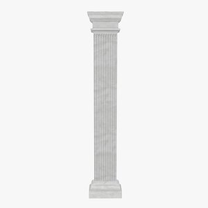 Pilaster Doric Greco Roman 3 3D Model