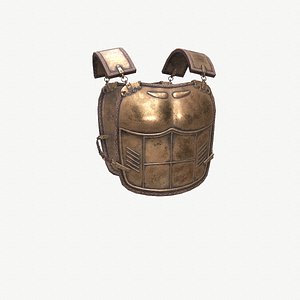 Ancient Armor MusclePectorale 3D Model Game Ready PBR Low Poly 3D