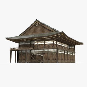 3D Ancient Asian architecture large temples and palaces model