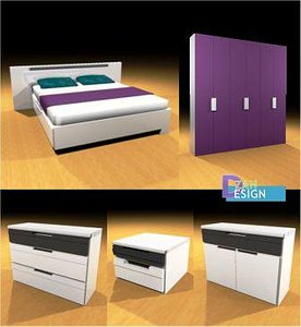 3D set bed model