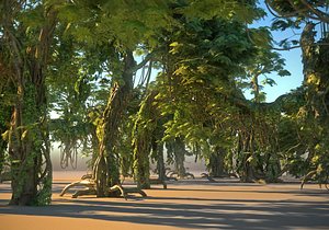 Animated Jungle Tree Mega Pack 50