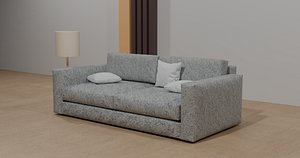 Sofa and lamp