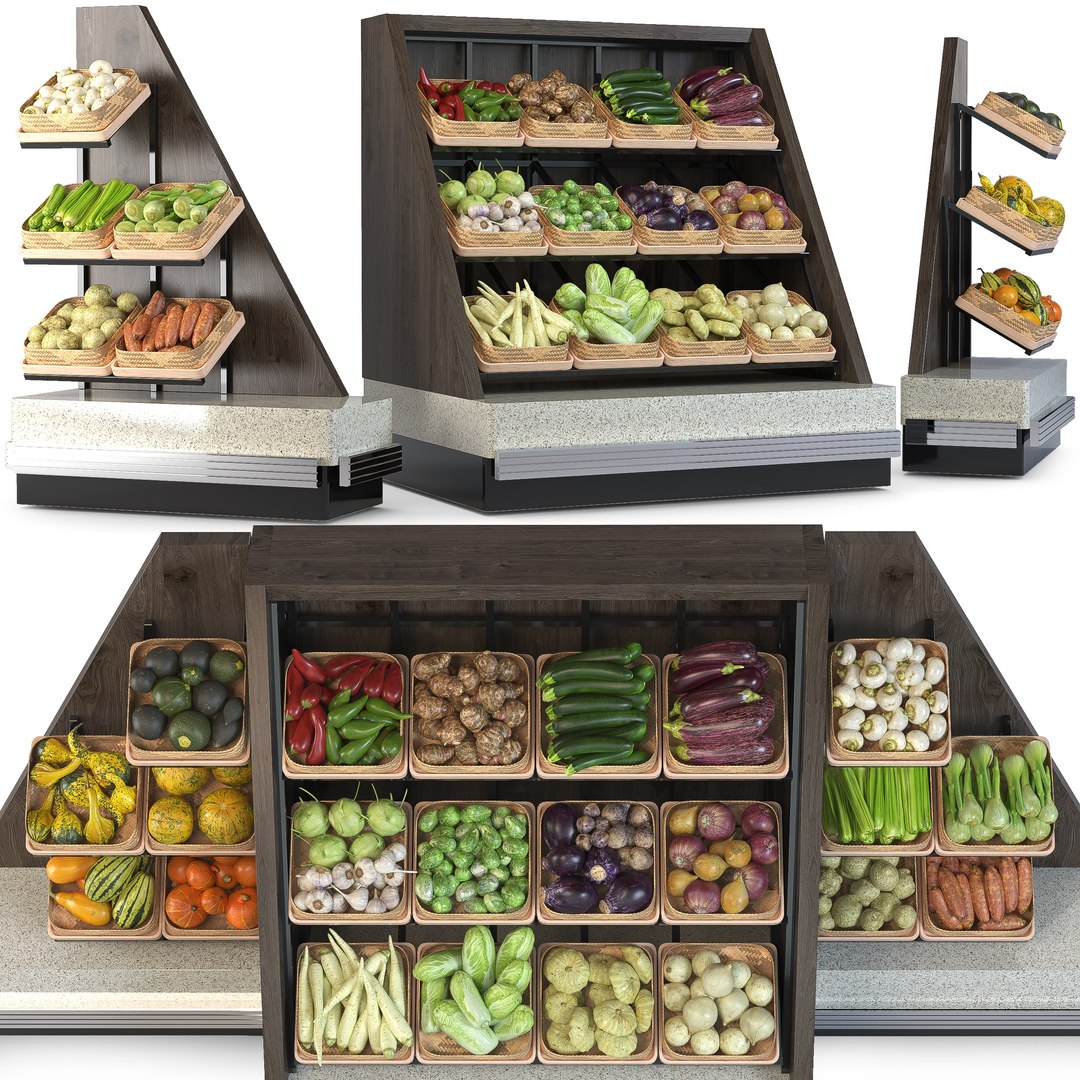 3D Vegetable Rack Model - TurboSquid 2334255